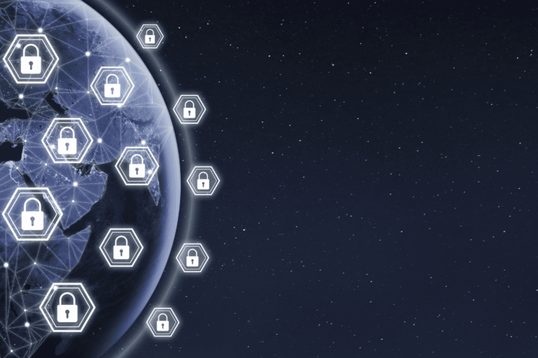 worldwide digital security concept