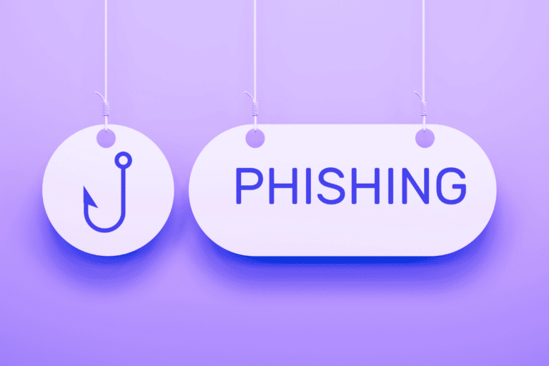 text that says phishing