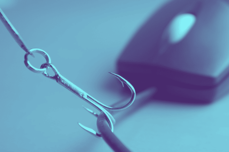 fish hook on mouse concept